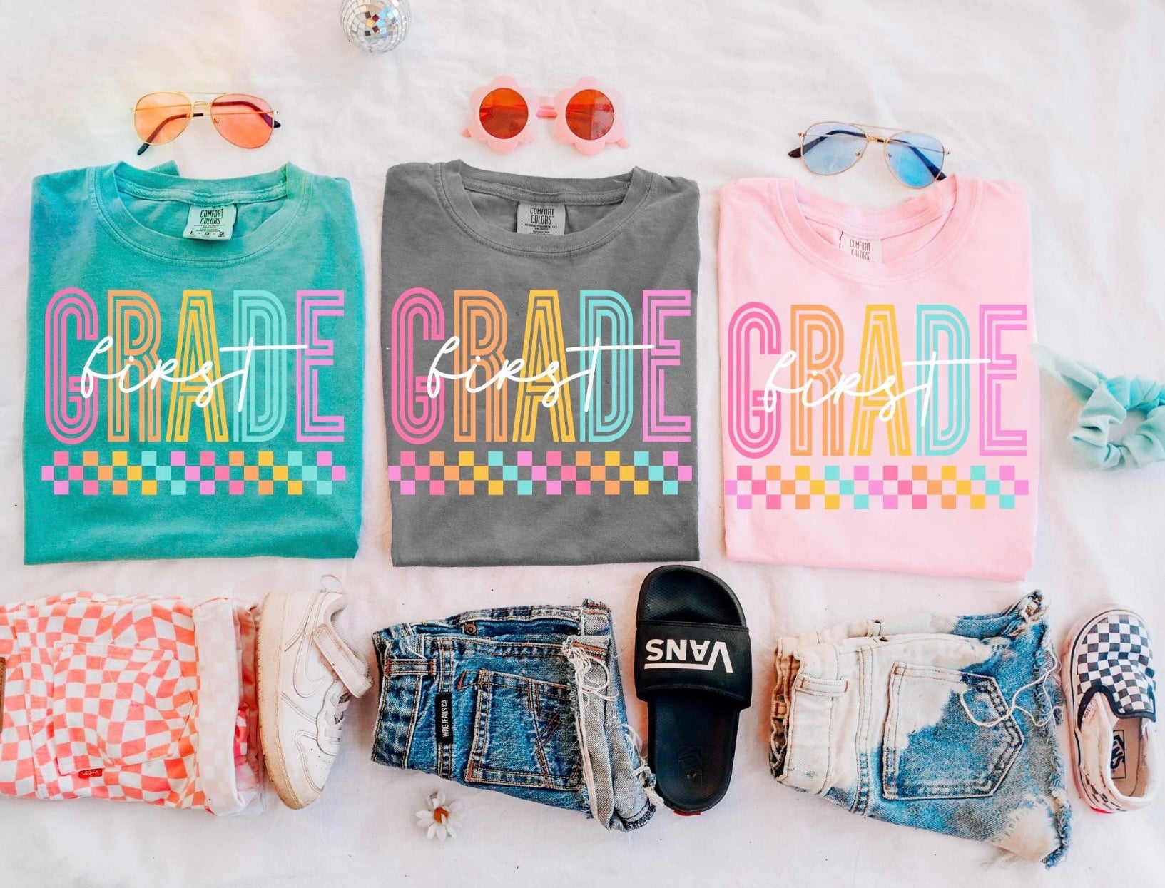 BACK TO SCHOOL NEON LINES SS COMFORT COLOR TEE