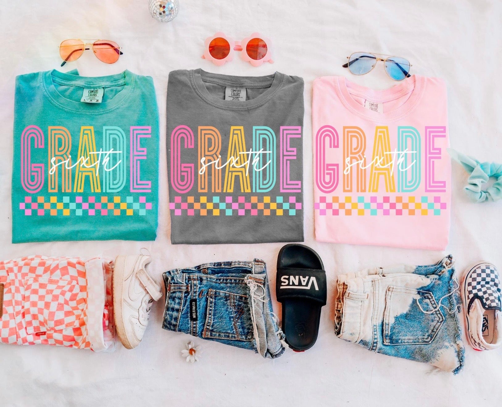 BACK TO SCHOOL NEON LINES SS COMFORT COLOR TEE