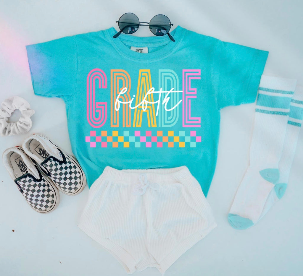 BACK TO SCHOOL NEON LINES SS COMFORT COLOR TEE